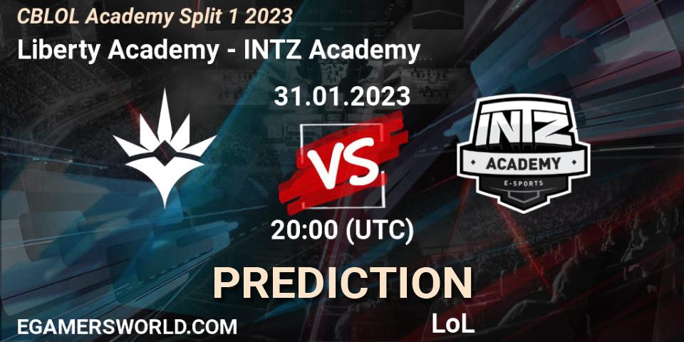 Liberty Academy contre INTZ Academy : prédiction de match. 31.01.2023 at 20:00. LoL, CBLOL Academy Split 1 2023