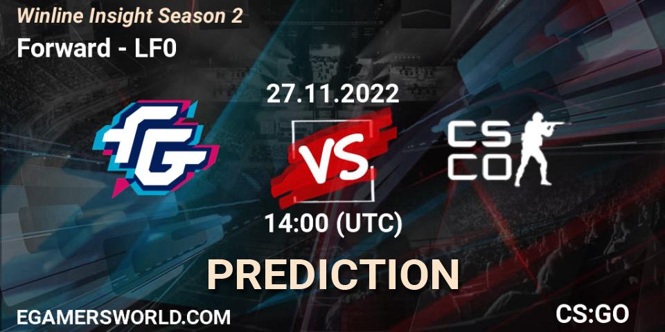 Forward contre LF0 : prédiction de match. 27.11.22. CS2 (CS:GO), Winline Insight Season 2
