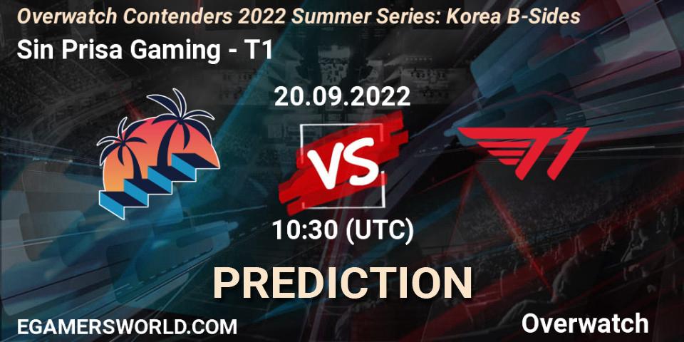 Sin Prisa Gaming contre T1 : prédiction de match. 20.09.22. Overwatch, Overwatch Contenders 2022 Summer Series: Korea B-Sides