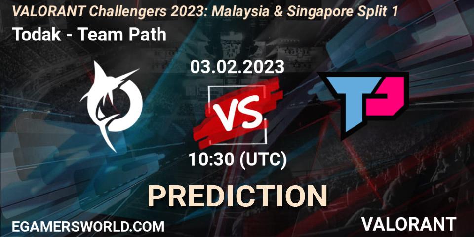 Todak contre Team Path : prédiction de match. 03.02.23. VALORANT, VALORANT Challengers 2023: Malaysia & Singapore Split 1