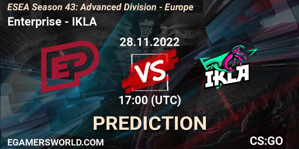 Enterprise contre IKLA : prédiction de match. 28.11.22. CS2 (CS:GO), ESEA Season 43: Advanced Division - Europe