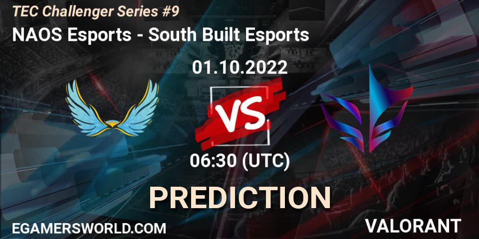 NAOS Esports contre South Built Esports : prédiction de match. 01.10.2022 at 06:30. VALORANT, TEC Challenger Series #9