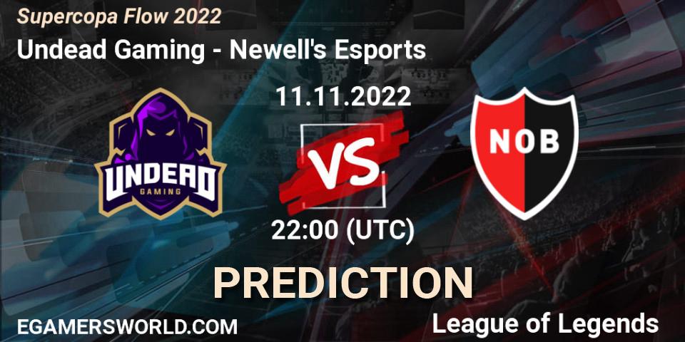 Undead Gaming contre Newell's Esports : prédiction de match. 11.11.2022 at 22:00. LoL, Supercopa Flow 2022