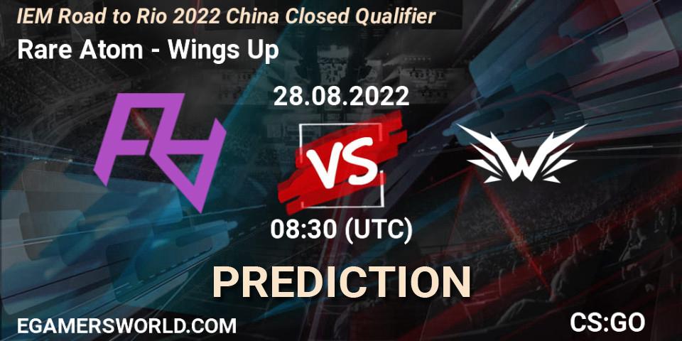 Rare Atom contre Wings Up : prédiction de match. 28.08.2022 at 08:30. Counter-Strike (CS2), IEM Road to Rio 2022 China Closed Qualifier