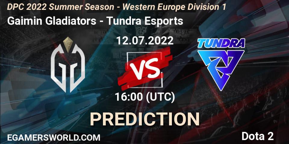 Gaimin Gladiators contre Tundra Esports : prédiction de match. 12.07.2022 at 15:55. Dota 2, DPC WEU 2021/2022 Tour 3: Division I