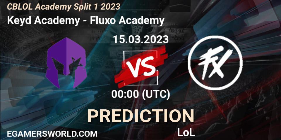 Keyd Academy contre Fluxo Academy : prédiction de match. 15.03.2023 at 00:00. LoL, CBLOL Academy Split 1 2023