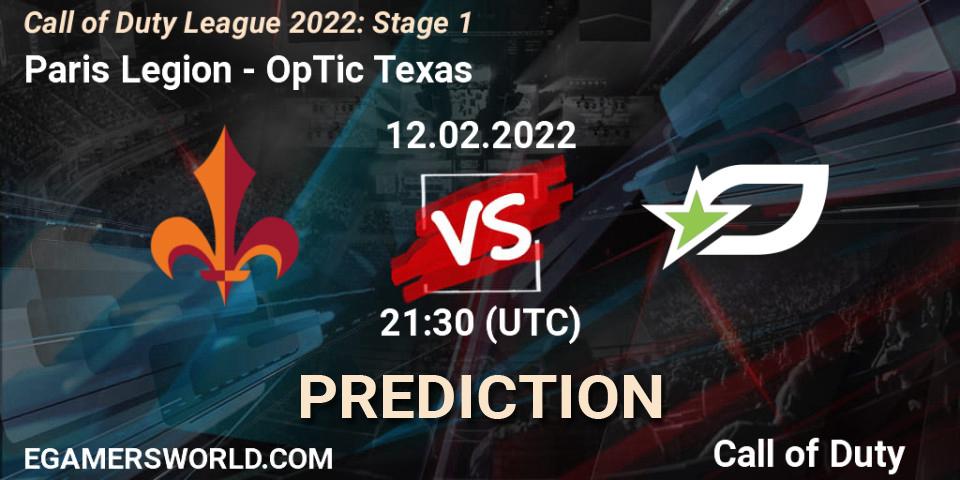 Paris Legion contre OpTic Texas : prédiction de match. 12.02.22. Call of Duty, Call of Duty League 2022: Stage 1
