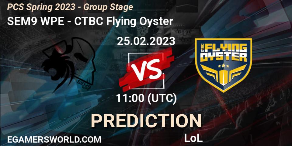 SEM9 WPE contre CTBC Flying Oyster : prédiction de match. 04.02.2023 at 13:15. LoL, PCS Spring 2023 - Group Stage