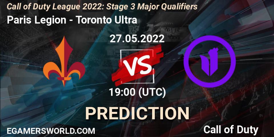 Paris Legion contre Toronto Ultra : prédiction de match. 27.05.22. Call of Duty, Call of Duty League 2022: Stage 3