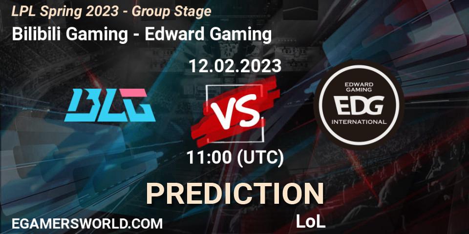 Bilibili Gaming contre Edward Gaming : prédiction de match. 12.02.23. LoL, LPL Spring 2023 - Group Stage