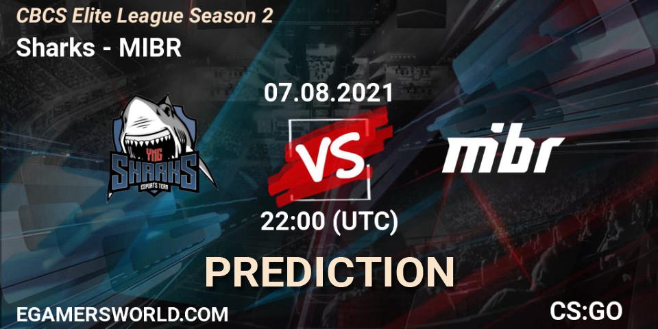 Sharks contre MIBR : prédiction de match. 07.08.2021 at 22:55. Counter-Strike (CS2), CBCS Elite League Season 2