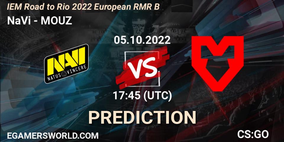 NaVi contre MOUZ : prédiction de match. 05.10.22. CS2 (CS:GO), IEM Road to Rio 2022 European RMR B