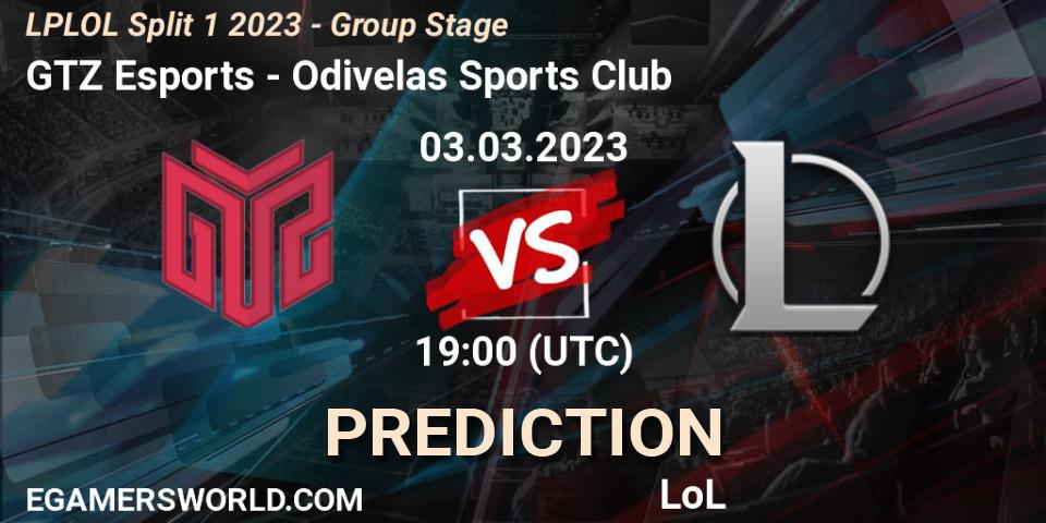 GTZ Bulls contre Odivelas Sports Club : prédiction de match. 03.02.23. LoL, LPLOL Split 1 2023 - Group Stage