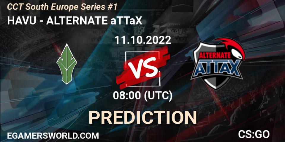 HAVU contre ALTERNATE aTTaX : prédiction de match. 11.10.2022 at 08:00. Counter-Strike (CS2), CCT South Europe Series #1