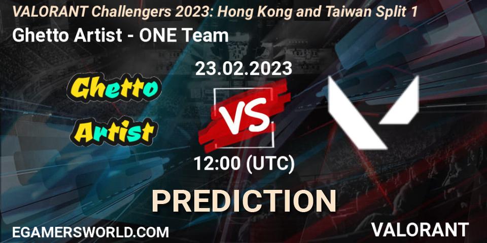 Ghetto Artist contre ONE Team : prédiction de match. 23.02.23. VALORANT, VALORANT Challengers 2023: Hong Kong and Taiwan Split 1