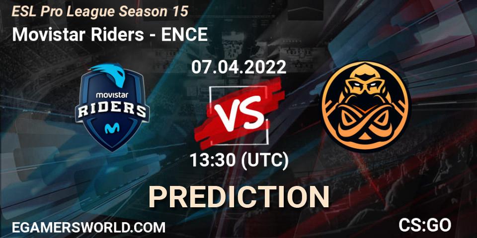 Movistar Riders contre ENCE : prédiction de match. 07.04.22. CS2 (CS:GO), ESL Pro League Season 15