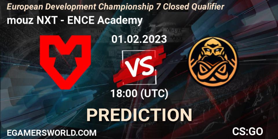 mouz NXT contre ENCE Academy : prédiction de match. 31.01.23. CS2 (CS:GO), European Development Championship 7 Closed Qualifier