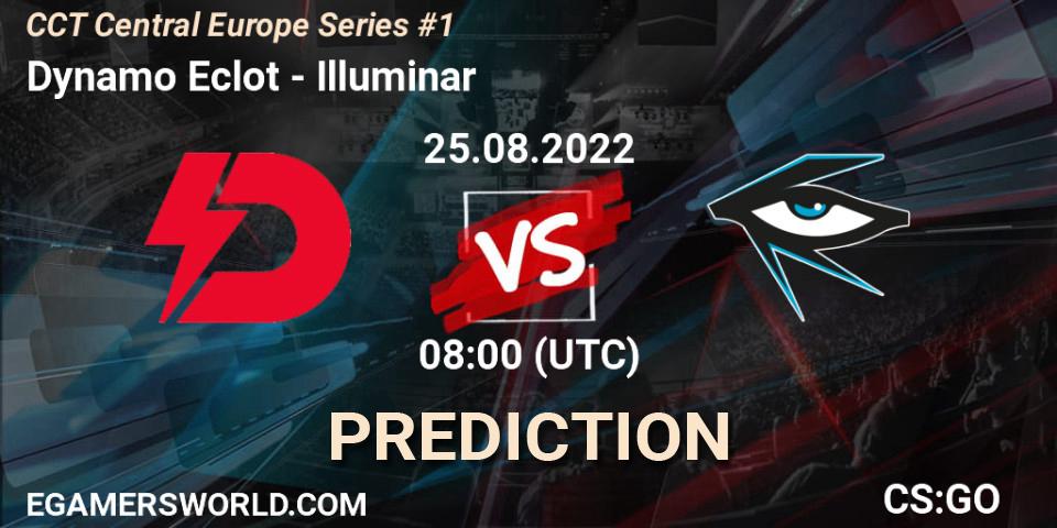 Dynamo Eclot contre Illuminar : prédiction de match. 25.08.2022 at 08:00. Counter-Strike (CS2), CCT Central Europe Series #1