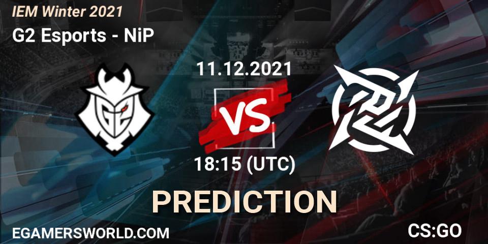G2 Esports contre NiP : prédiction de match. 11.12.2021 at 18:20. Counter-Strike (CS2), IEM Winter 2021