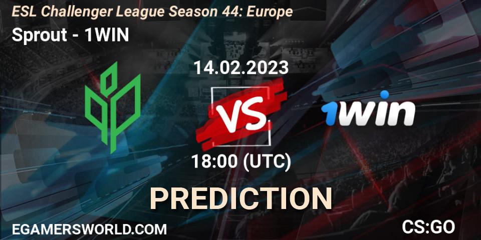 Sprout contre 1WIN : prédiction de match. 12.02.23. CS2 (CS:GO), ESL Challenger League Season 44: Europe