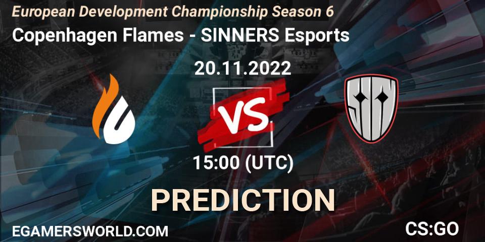 Copenhagen Flames contre SINNERS Esports : prédiction de match. 20.11.22. CS2 (CS:GO), European Development Championship Season 6