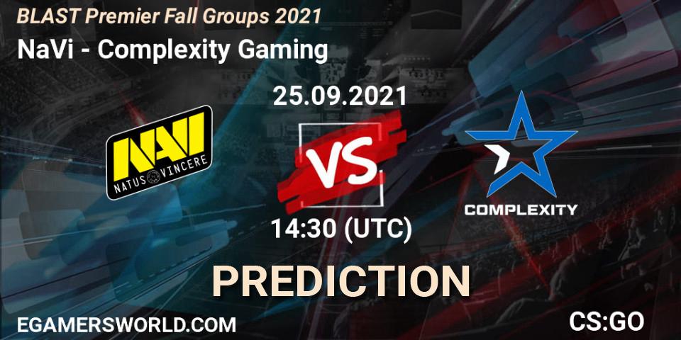 NaVi contre Complexity Gaming : prédiction de match. 25.09.2021 at 14:30. Counter-Strike (CS2), BLAST Premier Fall Groups 2021