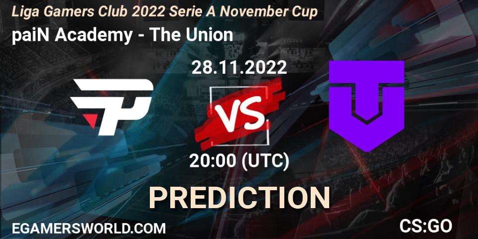 paiN Academy contre The Union : prédiction de match. 28.11.22. CS2 (CS:GO), Gamers Club Liga Série A: November 2022