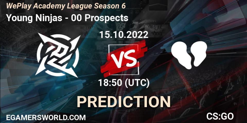 Young Ninjas contre 00 Prospects : prédiction de match. 15.10.22. CS2 (CS:GO), WePlay Academy League Season 6