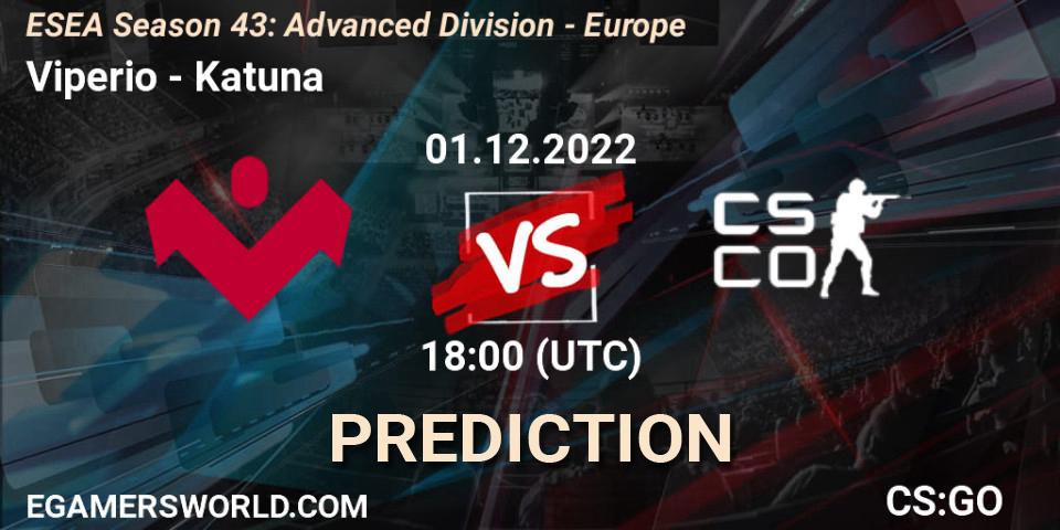 Viperio contre Katuna : prédiction de match. 01.12.22. CS2 (CS:GO), ESEA Season 43: Advanced Division - Europe