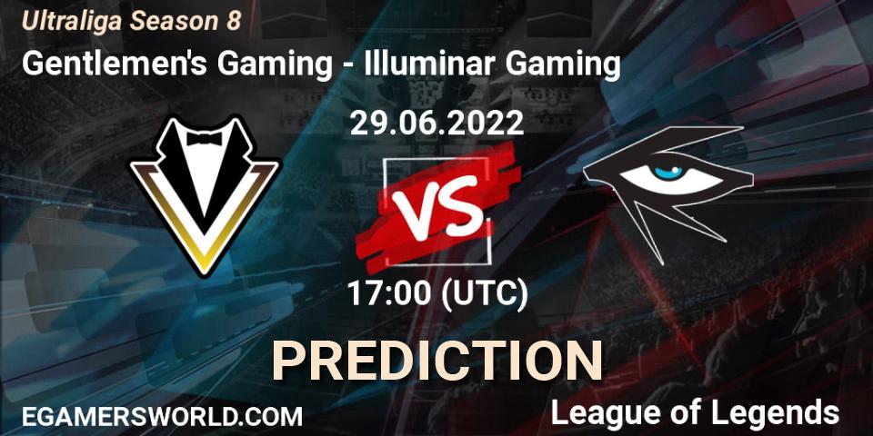 Gentlemen's Gaming contre Illuminar Gaming : prédiction de match. 29.06.2022 at 17:00. LoL, Ultraliga Season 8