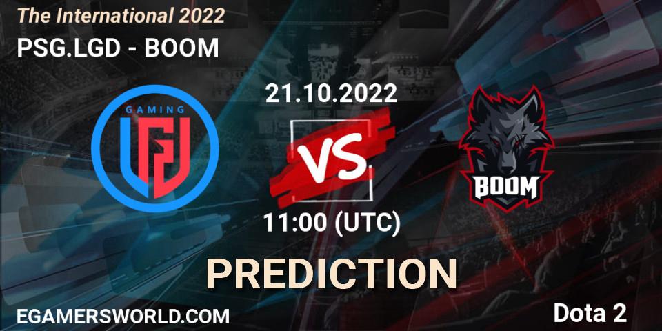 PSG.LGD contre BOOM : prédiction de match. 21.10.22. Dota 2, The International 2022