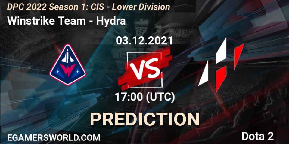 Winstrike Team contre Hydra : prédiction de match. 03.12.2021 at 17:41. Dota 2, DPC 2022 Season 1: CIS - Lower Division
