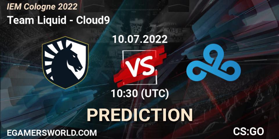 Team Liquid contre Cloud9 : prédiction de match. 10.07.2022 at 10:30. Counter-Strike (CS2), IEM Cologne 2022