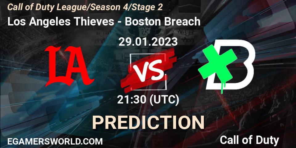 Los Angeles Thieves contre Boston Breach : prédiction de match. 29.01.2023 at 21:30. Call of Duty, Call of Duty League 2023: Stage 2 Major Qualifiers