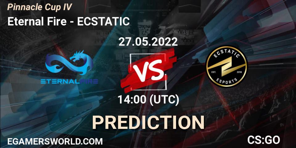 Eternal Fire contre ECSTATIC : prédiction de match. 27.05.2022 at 11:00. Counter-Strike (CS2), Pinnacle Cup #4