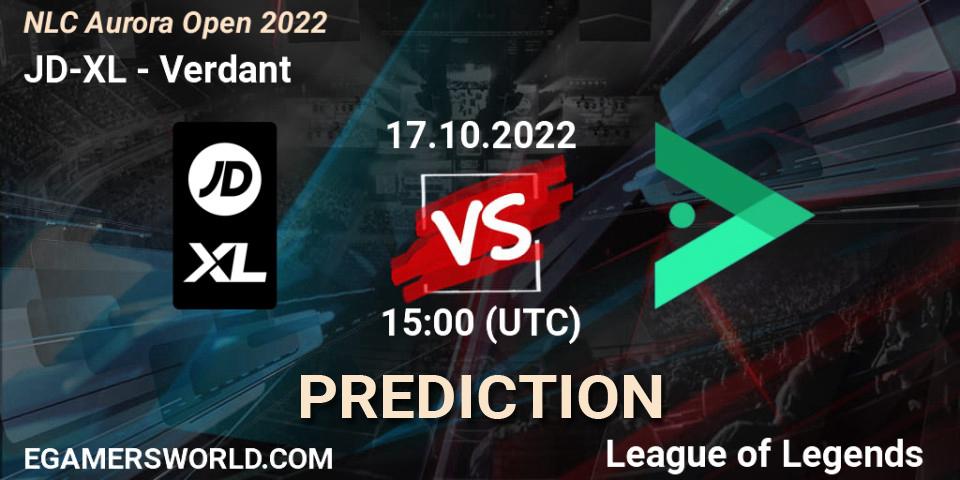 JD-XL contre Verdant : prédiction de match. 17.10.2022 at 15:00. LoL, NLC Aurora Open 2022