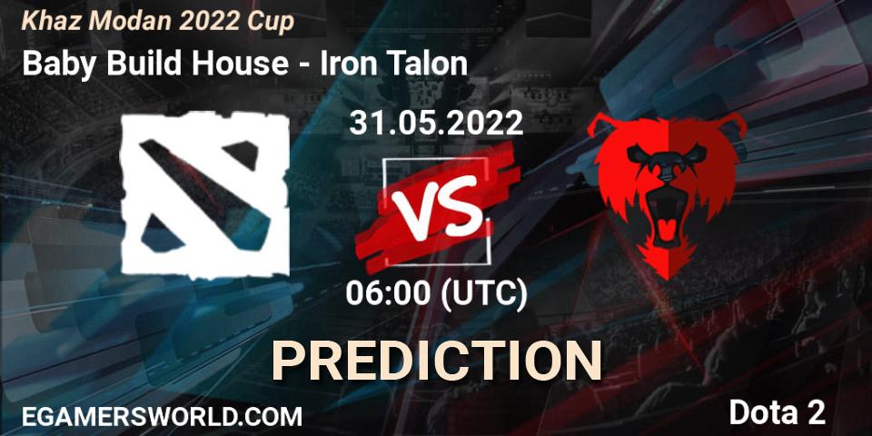 Baby Build House contre Iron Talon : prédiction de match. 31.05.2022 at 05:59. Dota 2, Khaz Modan 2022 Cup