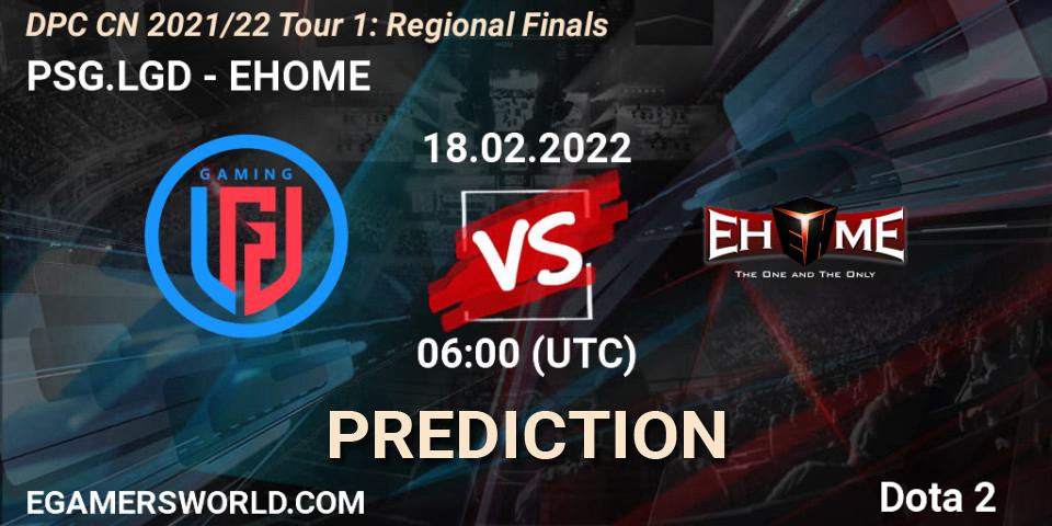 PSG.LGD contre EHOME : prédiction de match. 18.02.2022 at 06:01. Dota 2, DPC CN 2021/22 Tour 1: Regional Finals
