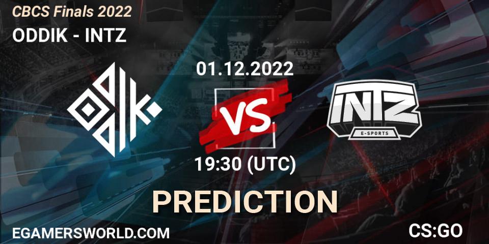 ODDIK contre INTZ : prédiction de match. 01.12.22. CS2 (CS:GO), CBCS Finals 2022