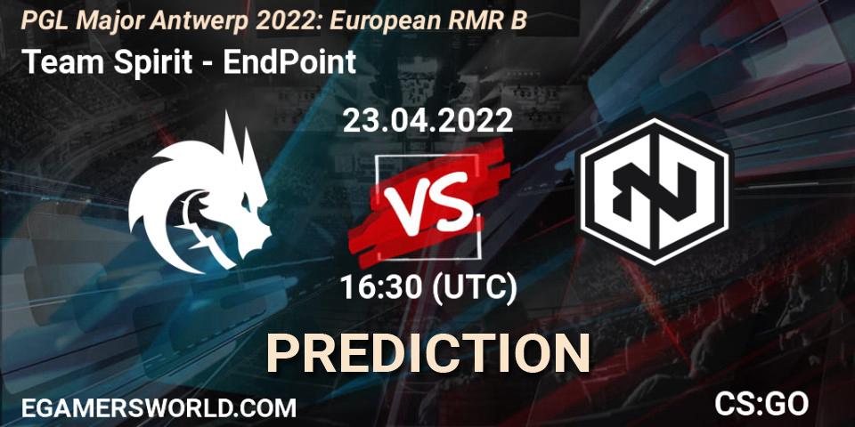 Team Spirit contre EndPoint : prédiction de match. 23.04.22. CS2 (CS:GO), PGL Major Antwerp 2022: European RMR B