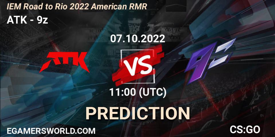 ATK contre 9z : prédiction de match. 07.10.22. CS2 (CS:GO), IEM Road to Rio 2022 American RMR
