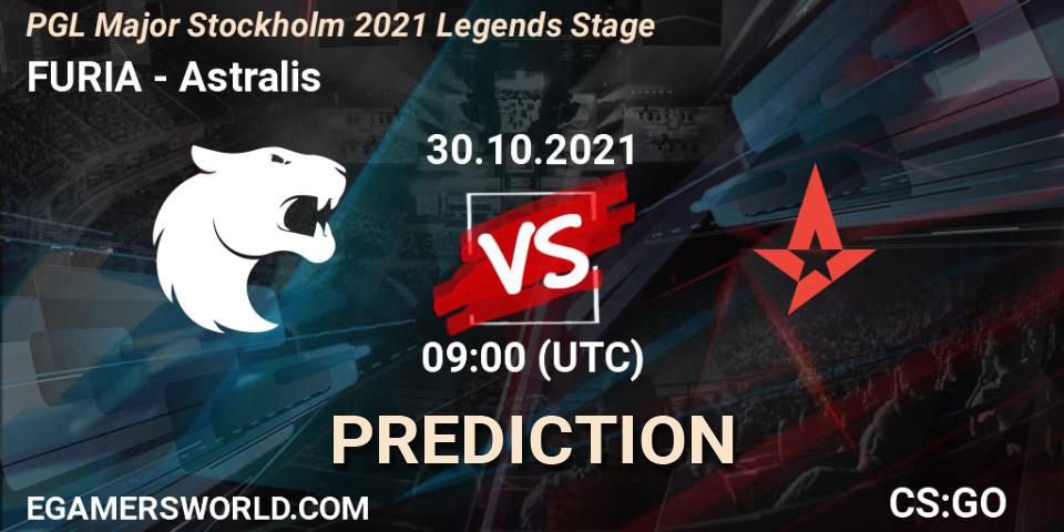 FURIA contre Astralis : prédiction de match. 30.10.2021 at 13:50. Counter-Strike (CS2), PGL Major Stockholm 2021 Legends Stage