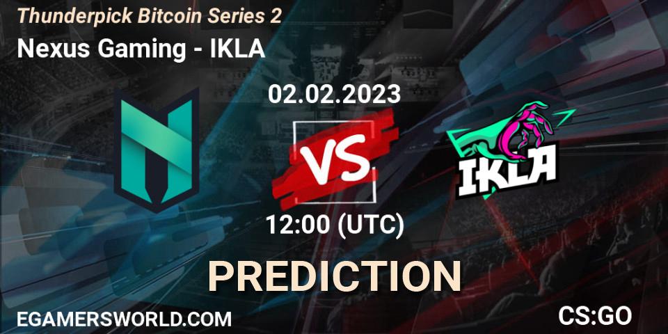Nexus Gaming contre IKLA : prédiction de match. 02.02.23. CS2 (CS:GO), Thunderpick Bitcoin Series 2