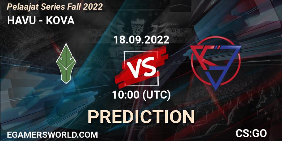 HAVU contre KOVA : prédiction de match. 18.09.22. CS2 (CS:GO), Pelaajat Series Fall 2022