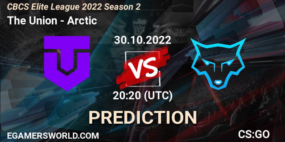 The Union contre Arctic : prédiction de match. 30.10.2022 at 20:20. Counter-Strike (CS2), CBCS Elite League 2022 Season 2
