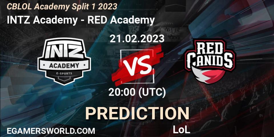 INTZ Academy contre RED Academy : prédiction de match. 21.02.23. LoL, CBLOL Academy Split 1 2023