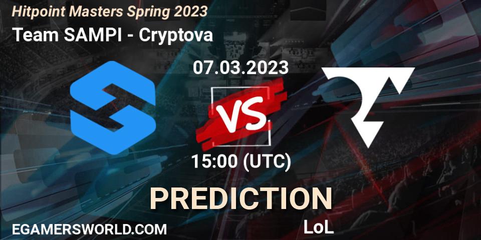 Team SAMPI contre Cryptova : prédiction de match. 10.02.23. LoL, Hitpoint Masters Spring 2023