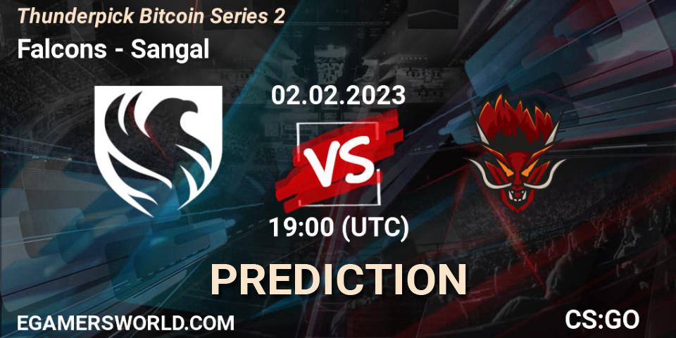 Falcons contre Sangal : prédiction de match. 02.02.23. CS2 (CS:GO), Thunderpick Bitcoin Series 2