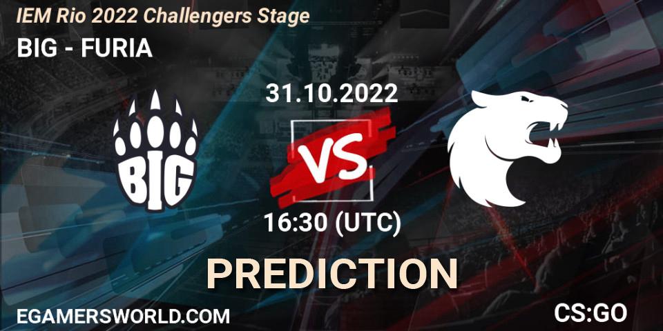 BIG contre FURIA : prédiction de match. 31.10.2022 at 16:30. Counter-Strike (CS2), IEM Rio 2022 Challengers Stage