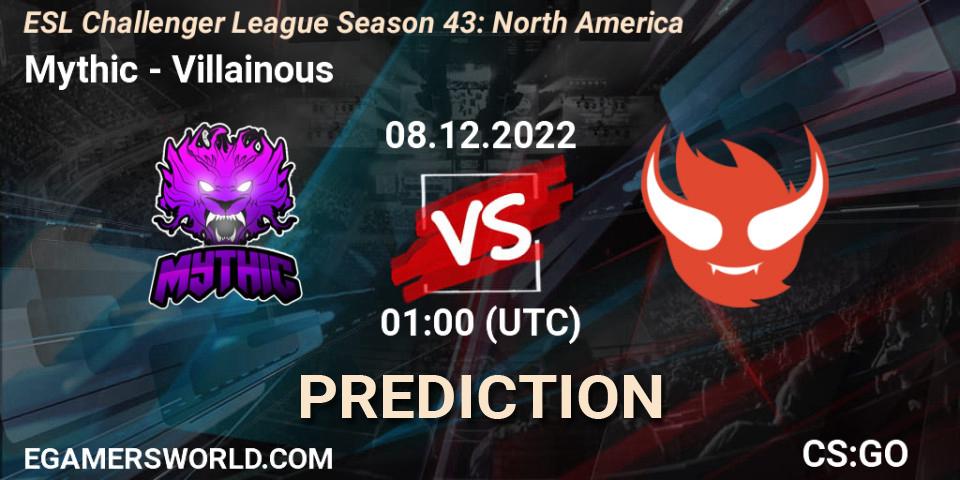 Mythic contre Villainous : prédiction de match. 08.12.22. CS2 (CS:GO), ESL Challenger League Season 43: North America
